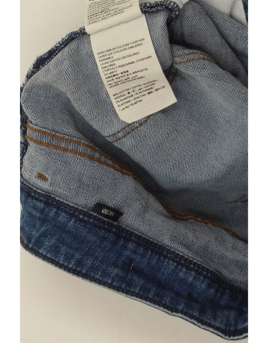 SUPERDRY Short en Jean Femme W30 Bleu Moyen Coton