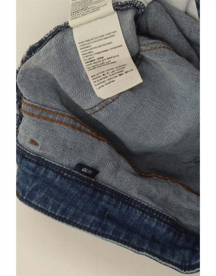SUPERDRY Short en Jean Femme W30 Bleu Moyen Coton