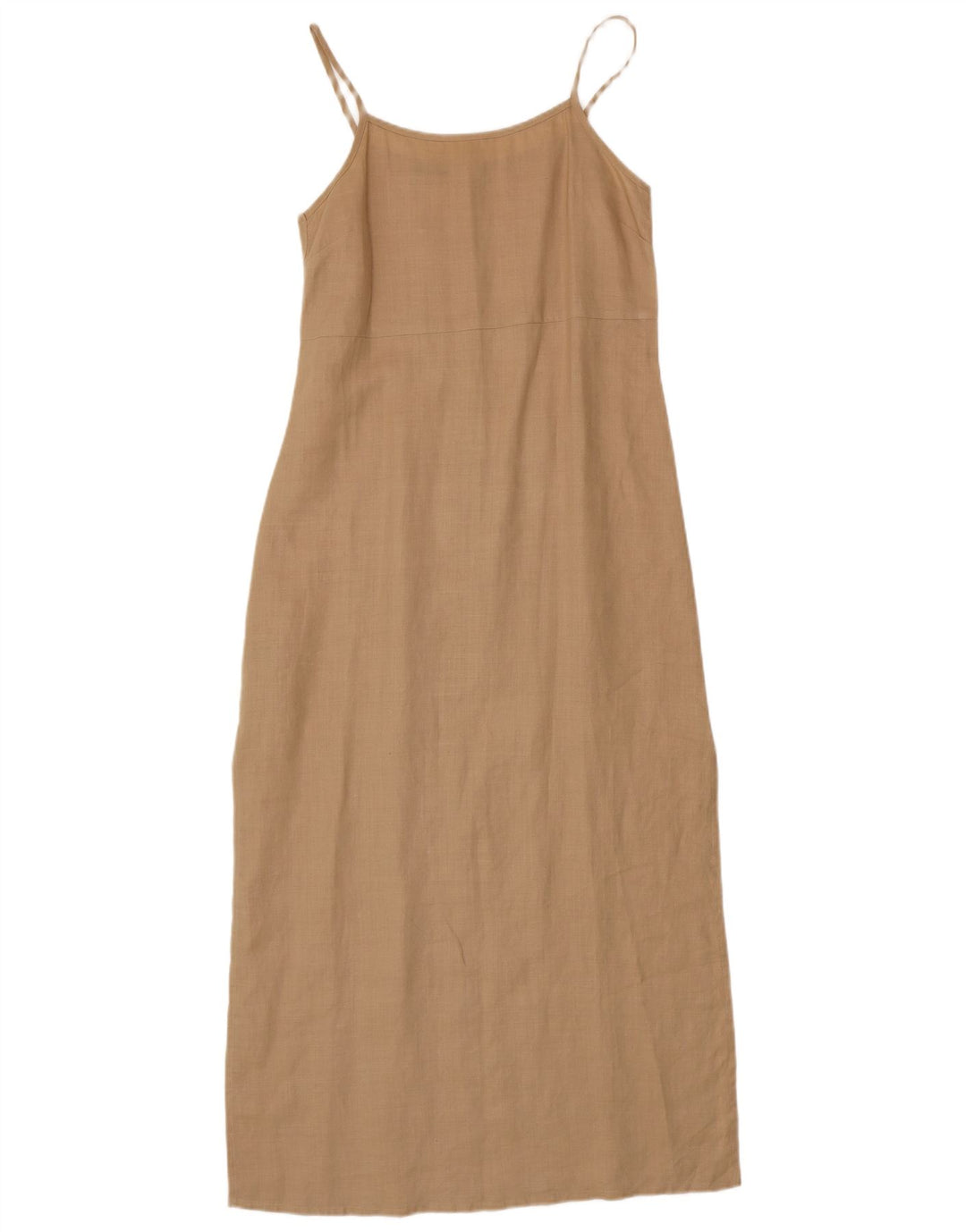 STEFANEL Robe d'été pour femme UK 8 Petite Ramie Beige