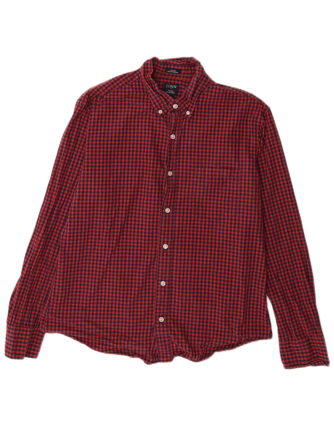 J. Crew Chemise Slim Homme Grand Rouge Vichy Coton