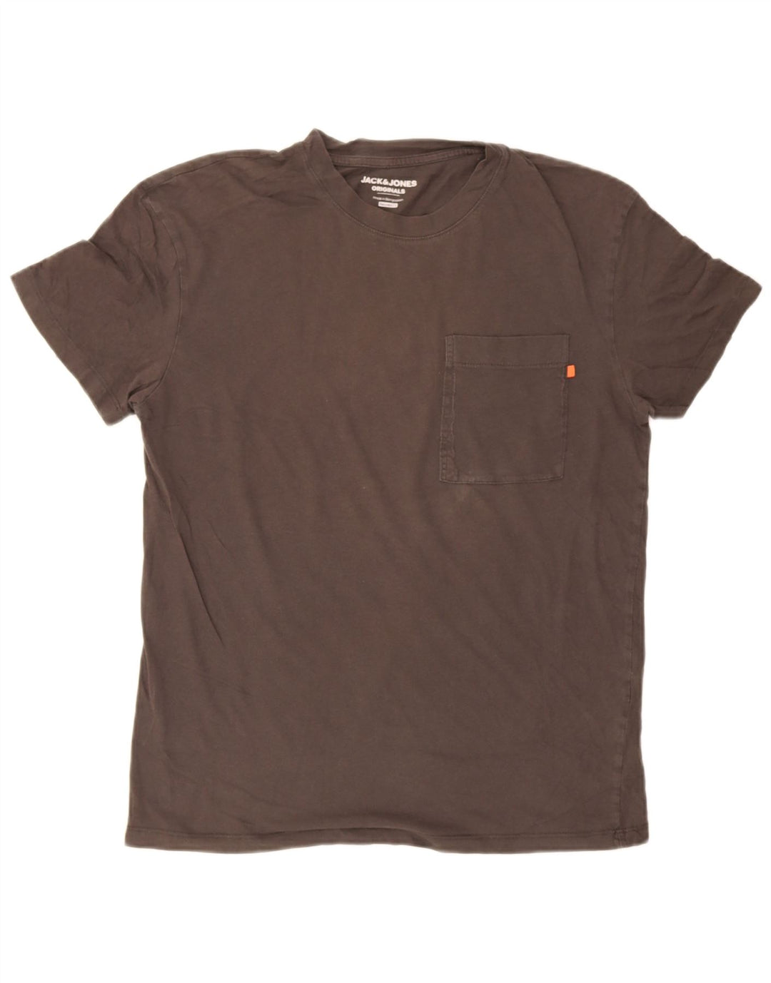 Jack & Jones T-Shirt Coupe Relax Homme Gris Moyen Coton