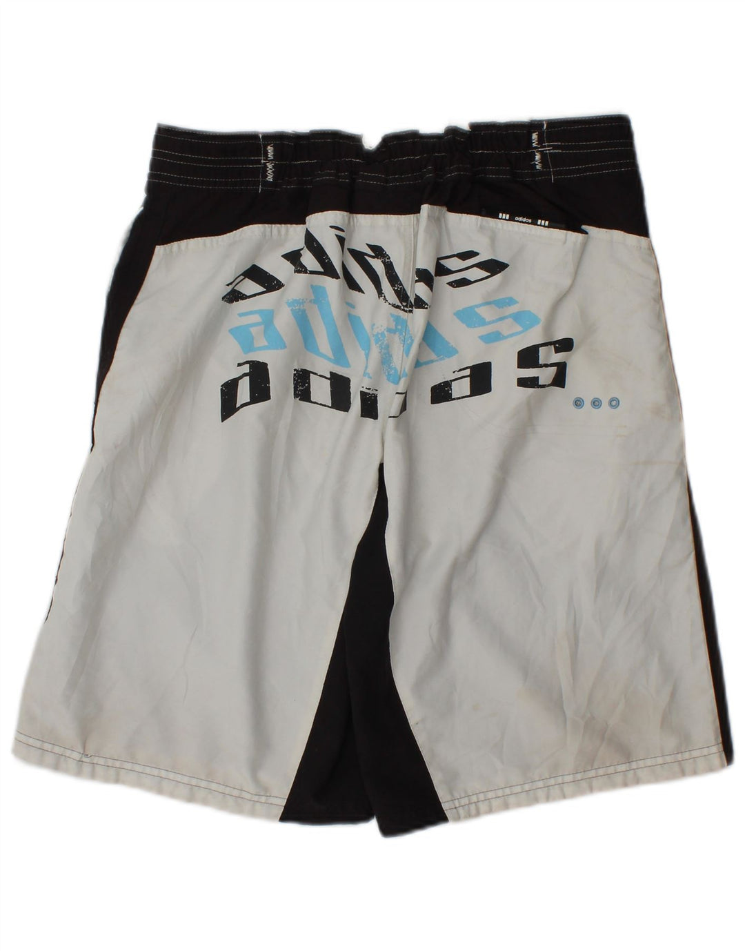 Adidas Short de bain graphique pour homme en polyester color block noir moyen