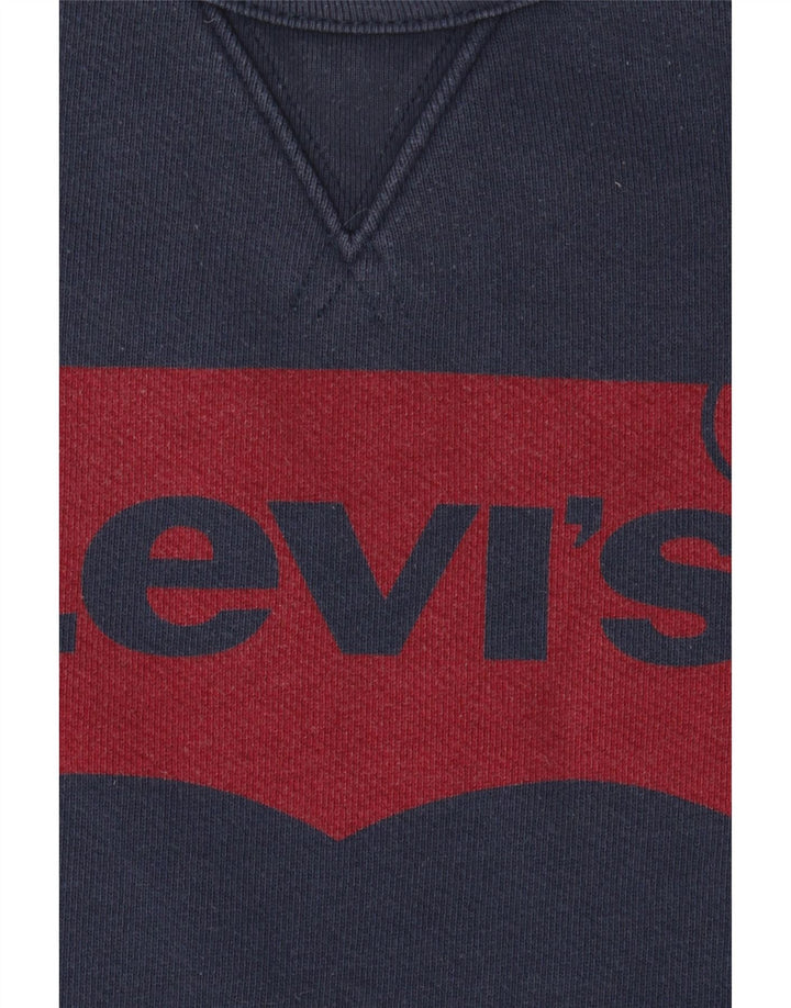 LEVI'S Sweat-Shirt Graphique Homme XL Bleu Marine Coton