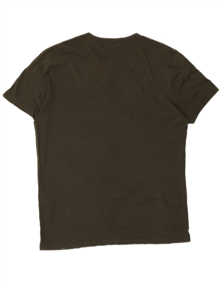 Reiss T-Shirt Top Kaki Moyen Coton Homme