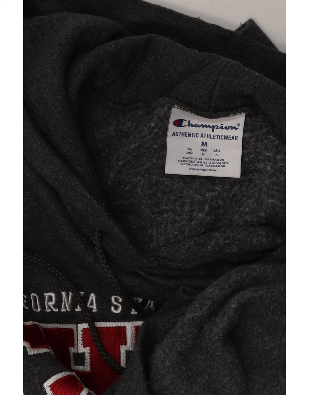 Champion Pull à Capuche Chico University Graphic Homme Gris Moyen Coton