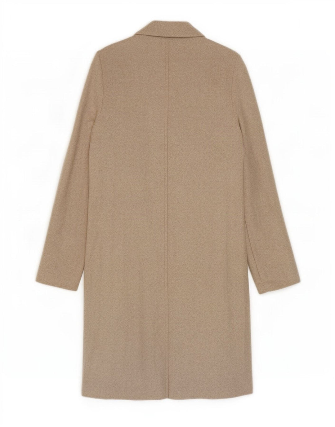 Zara Femme Manteau Ouvert UK 10 Petit Beige Polyester