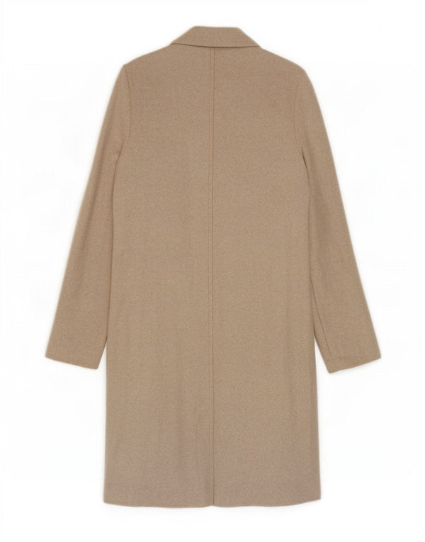 Zara Femme Manteau Ouvert UK 10 Petit Beige Polyester