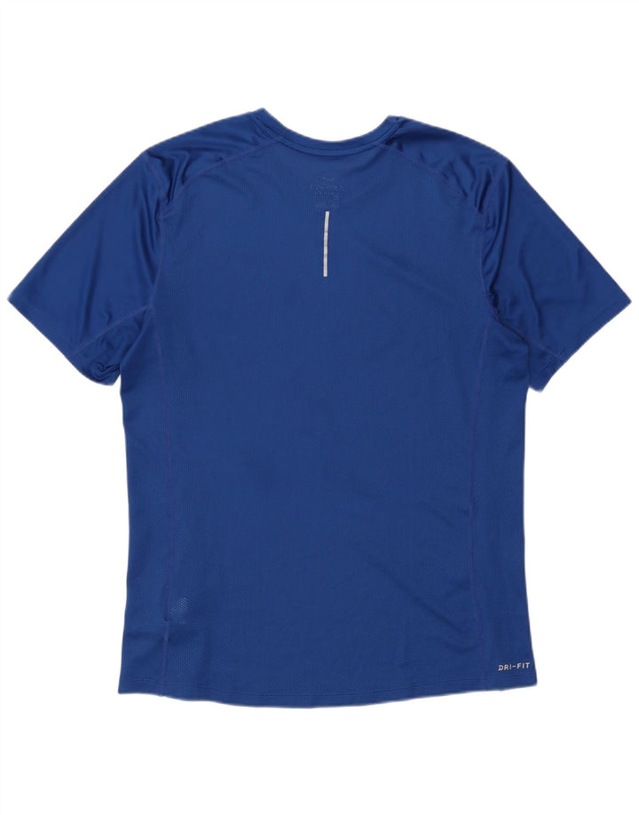Nike Homme Dri Fit T-Shirt Haut Bleu Moyen Polyester
