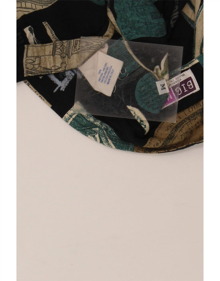 BIG MATCH Chemise Manches Courtes Homme Bleu Marine Moyen Patchwork Viscose
