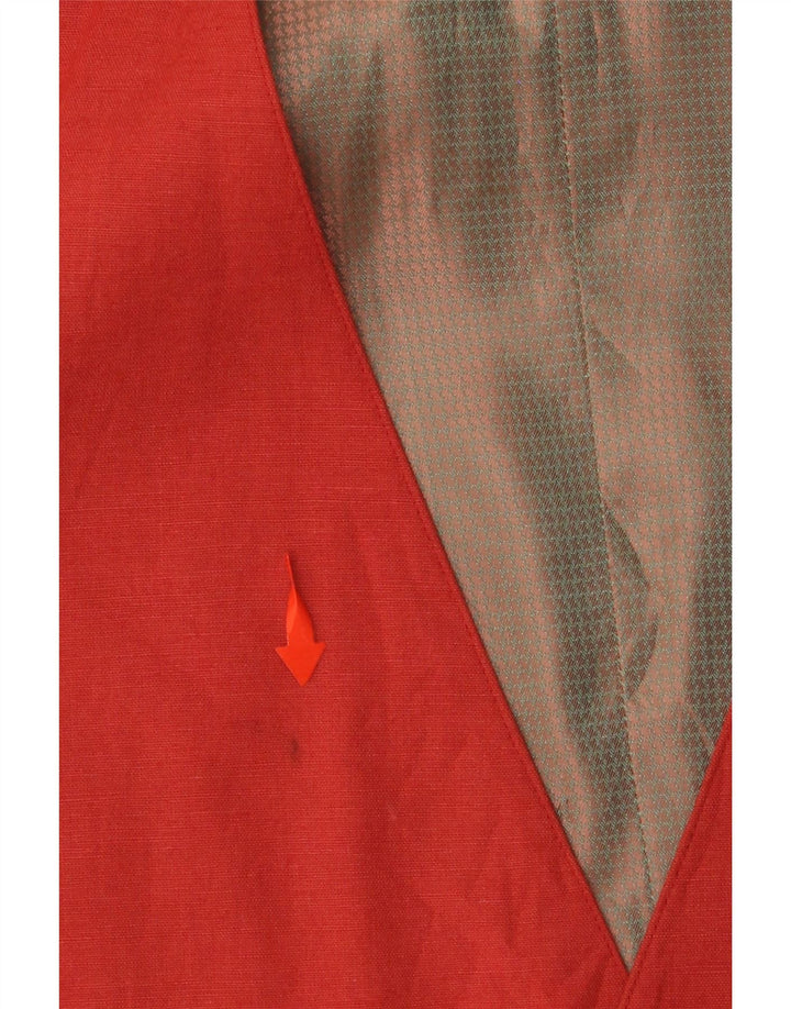 VINTAGE Gilet Homme IT 50 Viscose Colorblock Rouge Moyen
