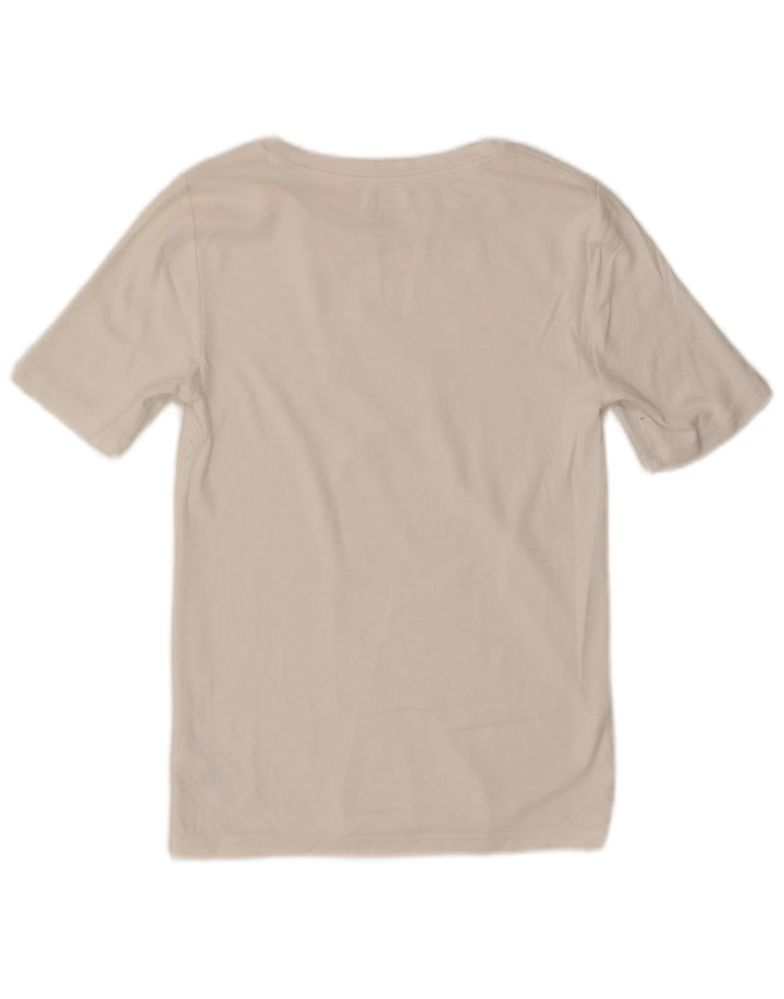 GAP T-shirt coupe moderne pour femme UK 12, coton blanc moyen