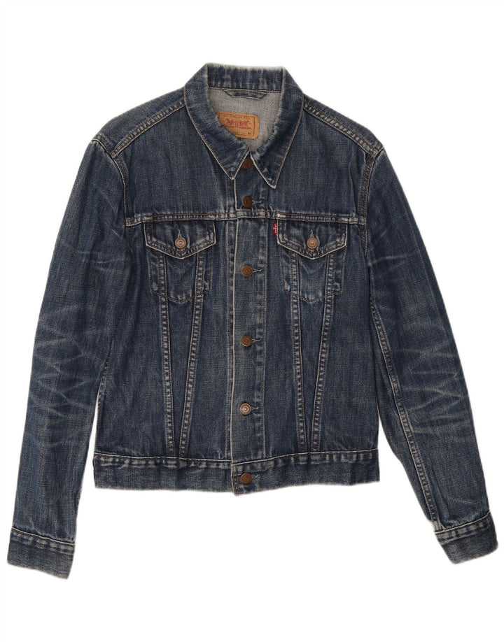 Levi's Veste en Jean Fille 11-12 ans Bleu Marine Moyen Coton