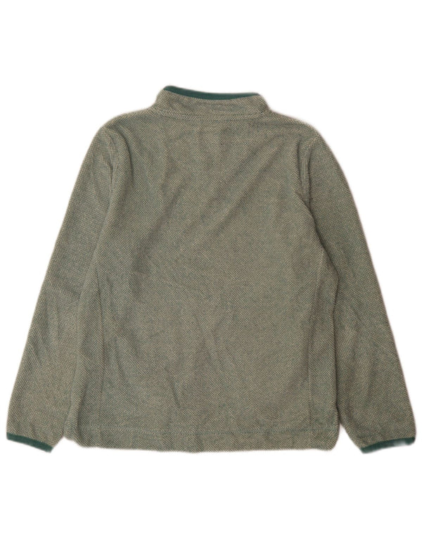 Weird Fish Sweat-shirt à col zippé pour femme UK 14 Grand Vert Polyester