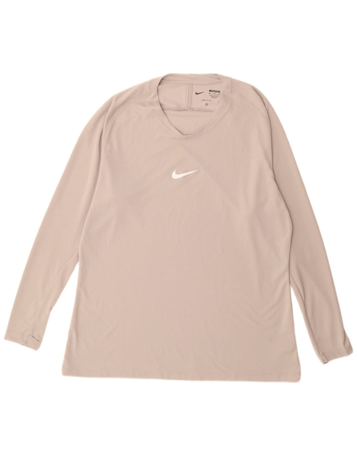 Nike Haut Dri Fit Slim Fit à manches longues pour homme Gris 2XL Polyester
