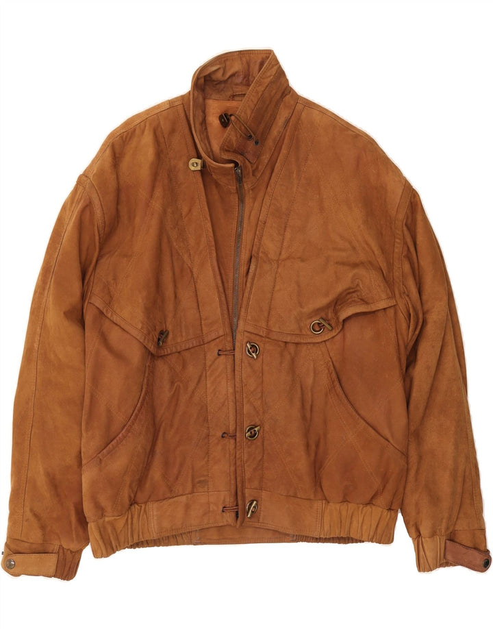 STERLING Mens Duffle Bomber Jacket UK 38 Medium Brown Vintage Sterling and Second-Hand Sterling from Messina Hembry 