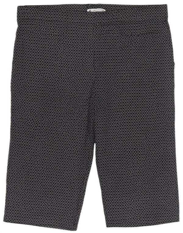 CARLA FERRONI Bermuda Femme IT 48 XL W36 Noir Géométrique Viscose