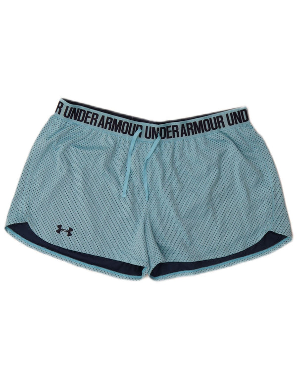 Under Armour Short de sport Heat Gear Graphic pour femme UK 14 Large Bleu à pois