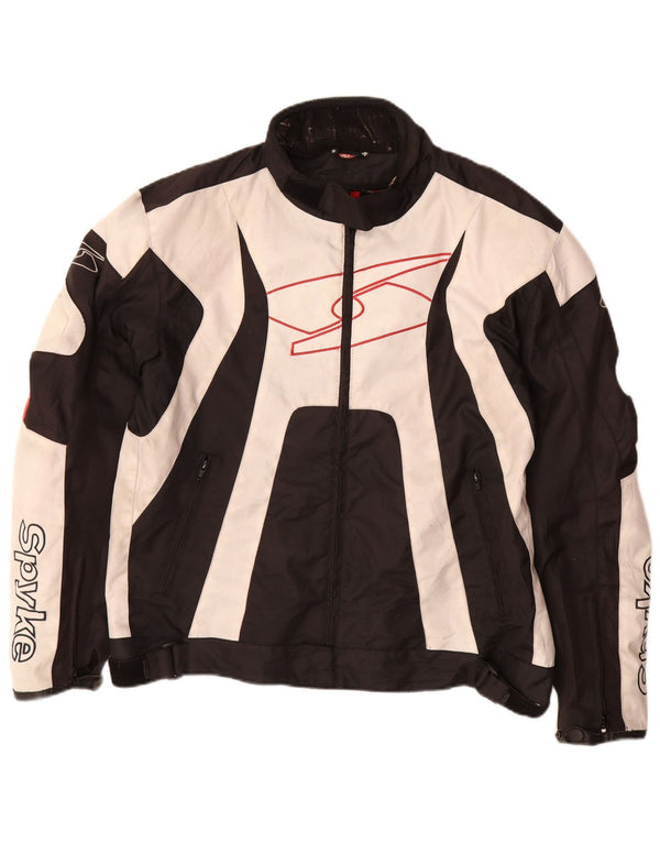 Spyke Mens Graphic Racer Jacket Taille 58 3XL Noir Colourblock Polyester