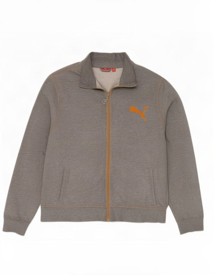 Puma Veste de survêtement pour homme Taille L Gris Polyester