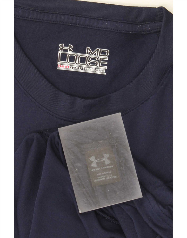 Under Armour T-Shirt Heat Gear Homme Bleu Marine Moyen Polyester