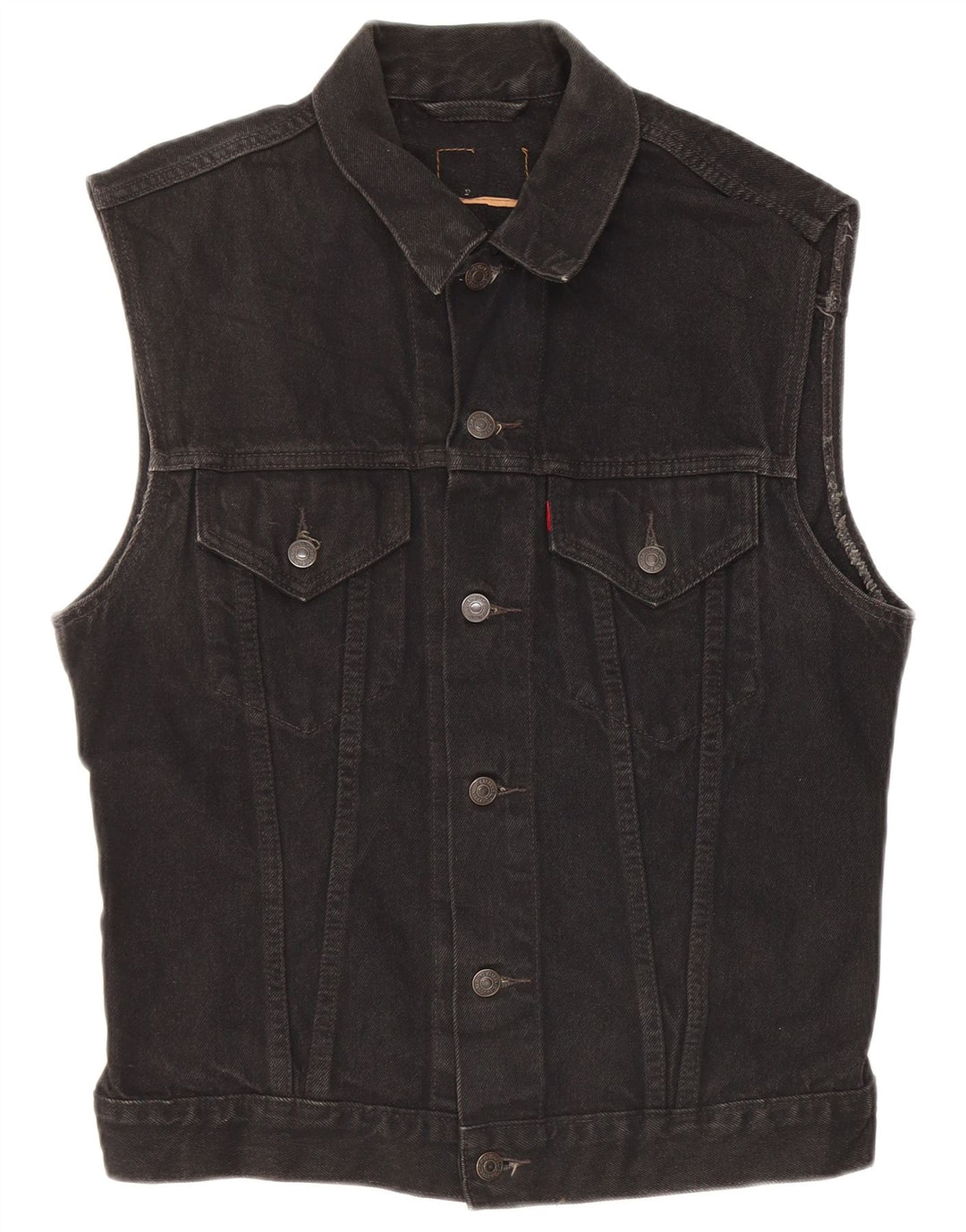 Levi's Gilet Denim Homme UK 38 Coton Noir Moyen