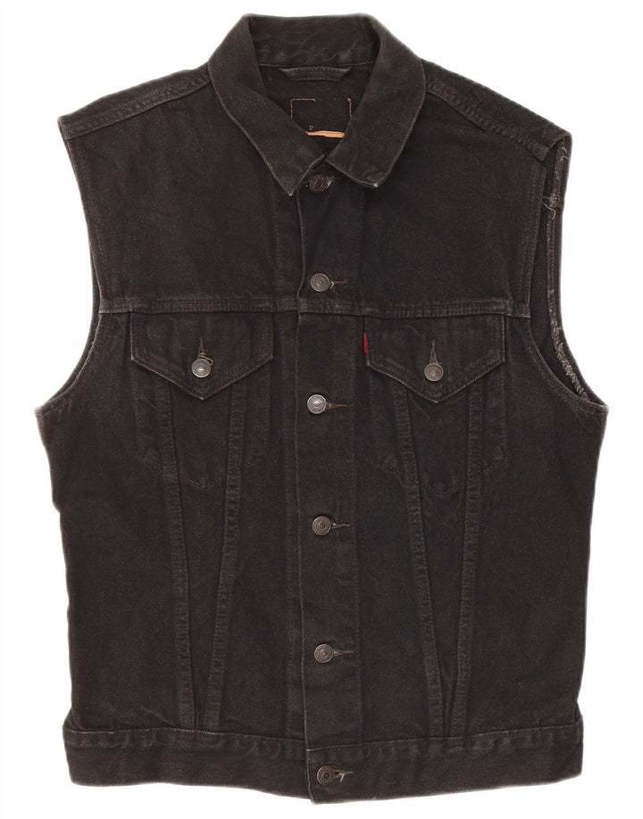 Levi's Gilet Denim Homme UK 38 Coton Noir Moyen