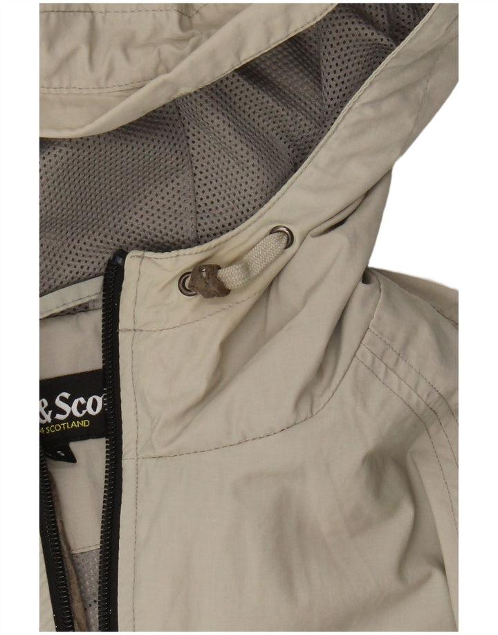 Lyle & Scott Veste de pluie à capuche pour homme UK 36 Small Beige Nylon