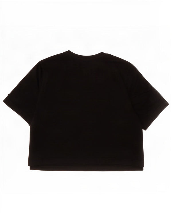 Adidas T-shirt court graphique pour femme UK 8/10 Petit coton noir