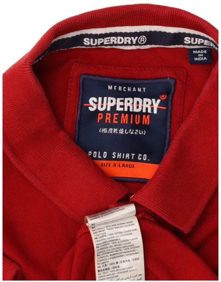 Superdry Polo Graphique XL Coton Rouge Homme
