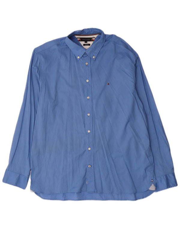 Tommy Hilfiger Chemise coupe régulière pour homme 2XL Bleu Coton