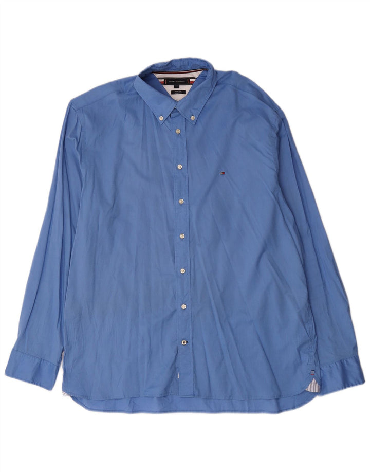 Tommy Hilfiger Chemise coupe régulière pour homme 2XL Bleu Coton