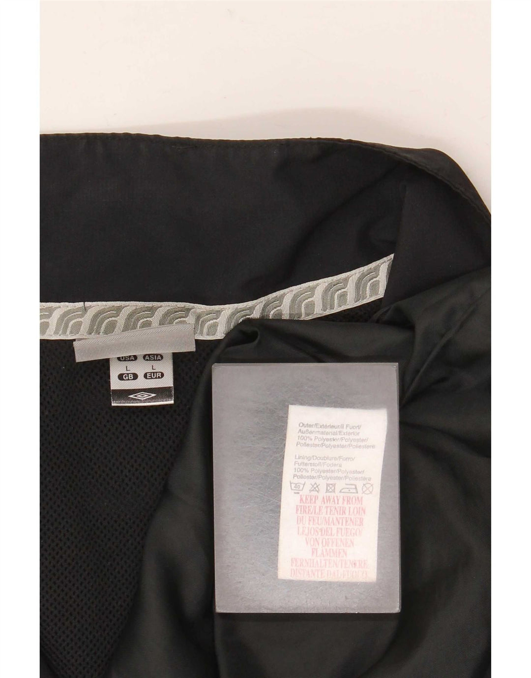 Umbro Veste de Survêtement Homme Large Noir Géométrique Polyester