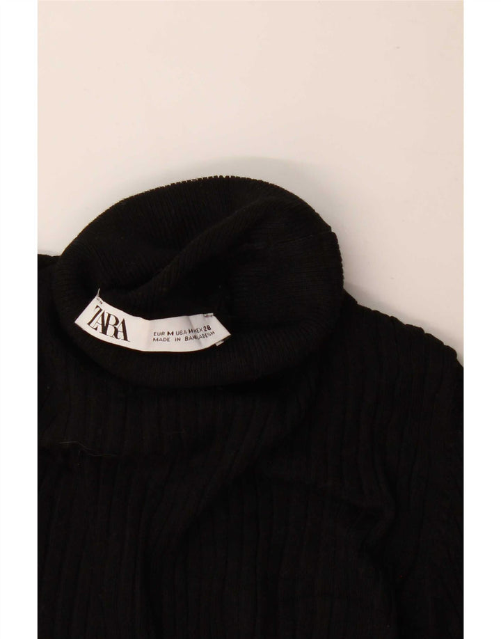 Zara Pull col roulé pour femme UK 12 Noir moyen
