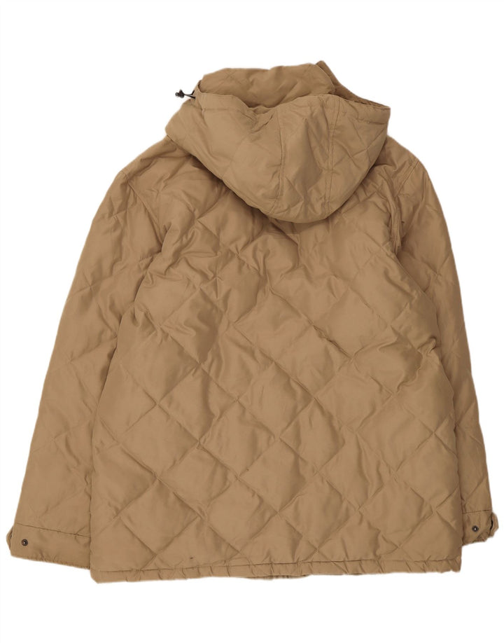 Sergio Tacchini Veste matelassée à capuche pour homme UK 44 2XL Beige Polyester
