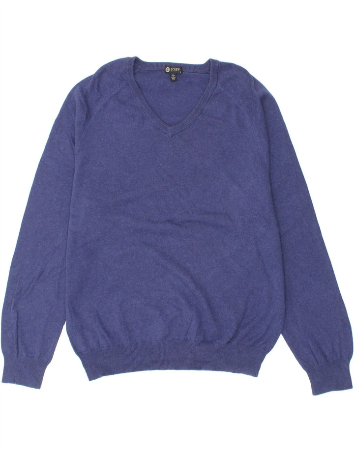 J. CREW Mens V-Neck Jumper Sweater Large Purple Cotton Vintage J. Crew and Second-Hand J. Crew from Messina Hembry 