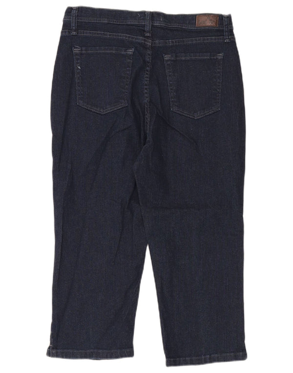 Lee Jean Capri classique taille haute pour femme US 12 Large W30 L20 Bleu marine