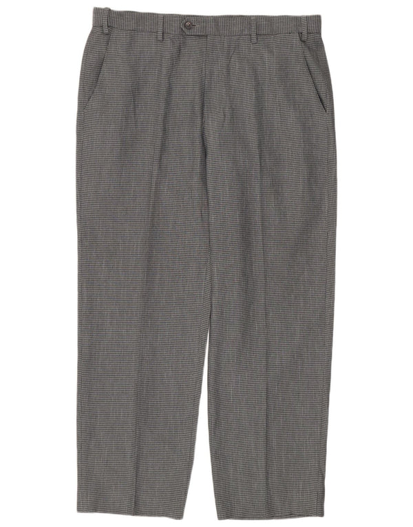 Marks & Spencer Mens Straight Regular Fit Suit Trousers W36 L29 Grey