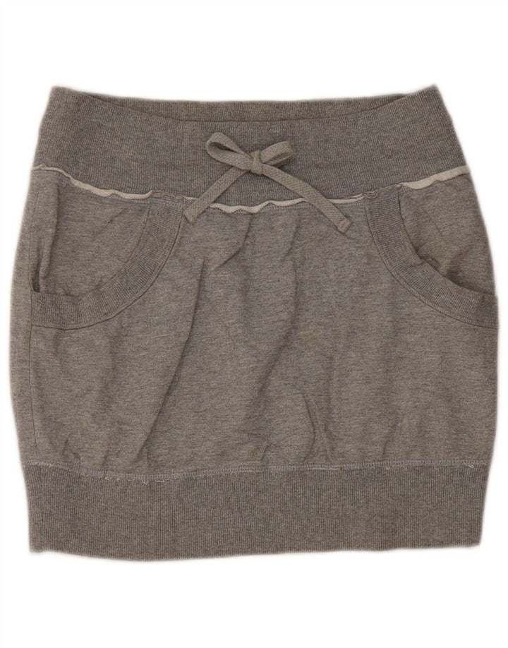 Benetton Mini Jupe W30 Femme Gris Moyen