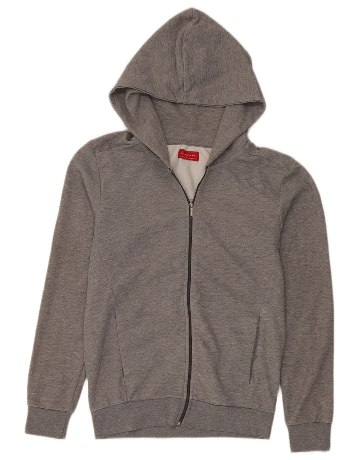 Zara Pull à capuche zippé pour homme Petit gris