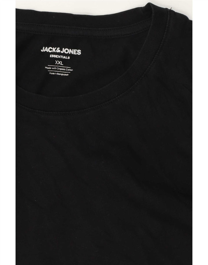Jack & Jones T-Shirt Homme Haut 2XL Noir Coton