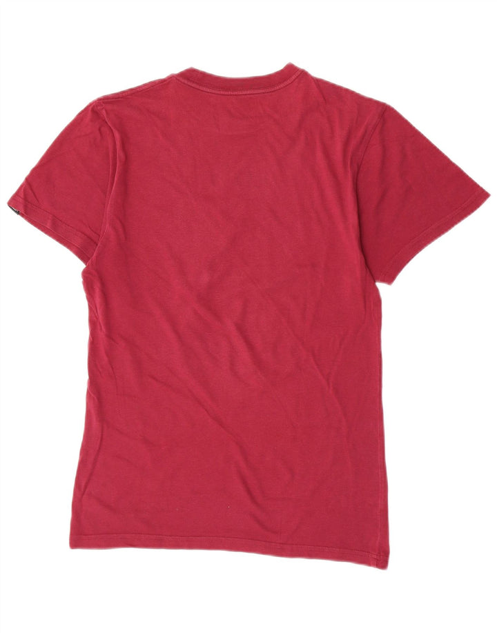 Vans T-shirt coupe personnalisée pour hommes, haut XS en coton rouge