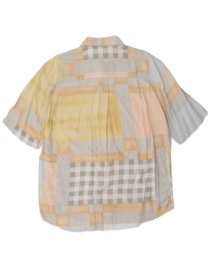 PAL ZILERI Chemise à Manches Courtes Homme Large Patchwork Multicolore Viscose