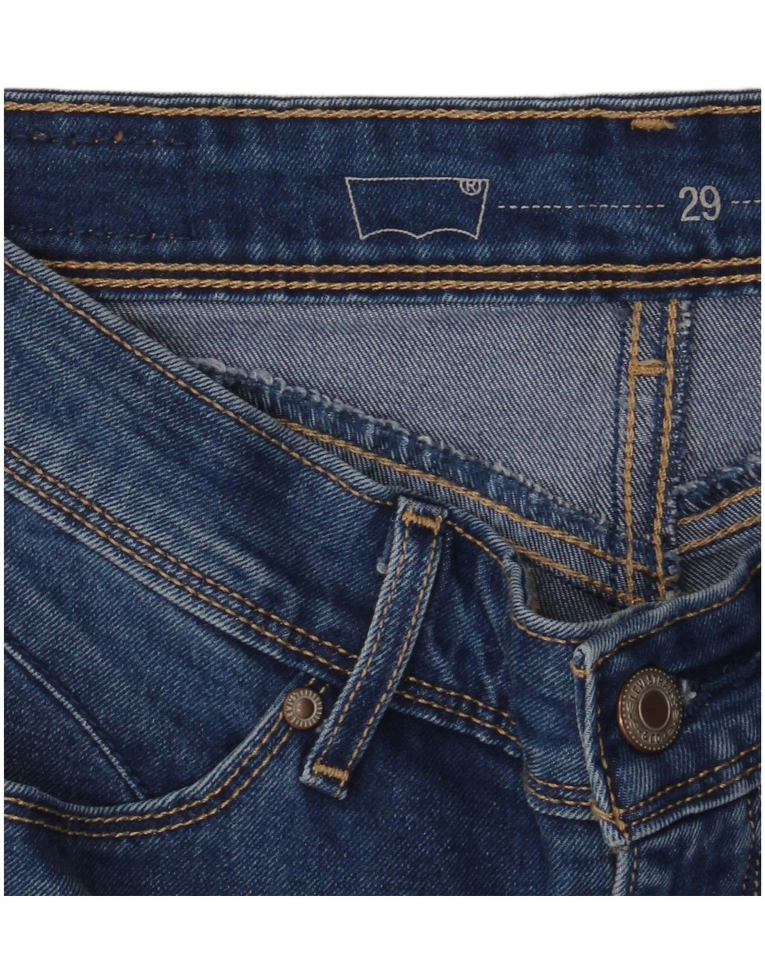 Levi's Jean Skinny Taille Moyenne Femme W29 L32 Bleu