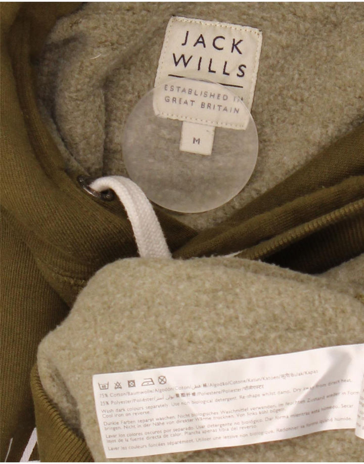 Jack Wills Pull à Capuche Graphique Homme Vert Moyen Coton