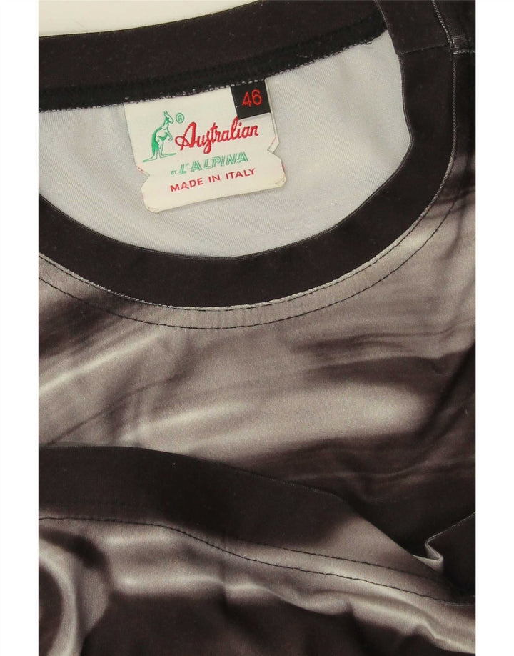 AUSTRALIAN L'ALPINA T-shirt à motif abstrait pour homme IT 46 Small Noir