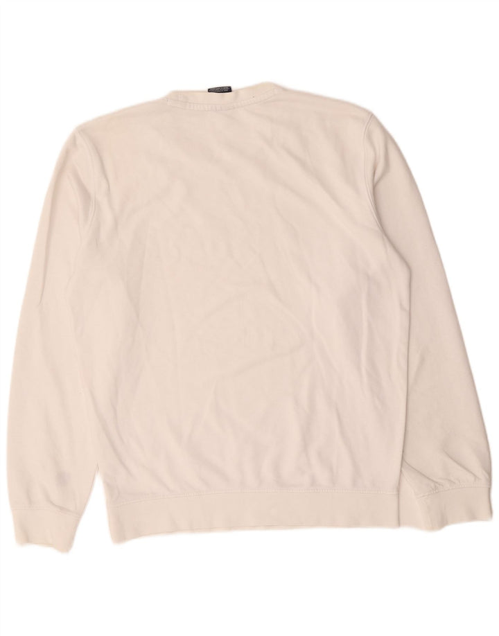 Champion Sweat-Shirt Graphique Homme Blanc Moyen Coton