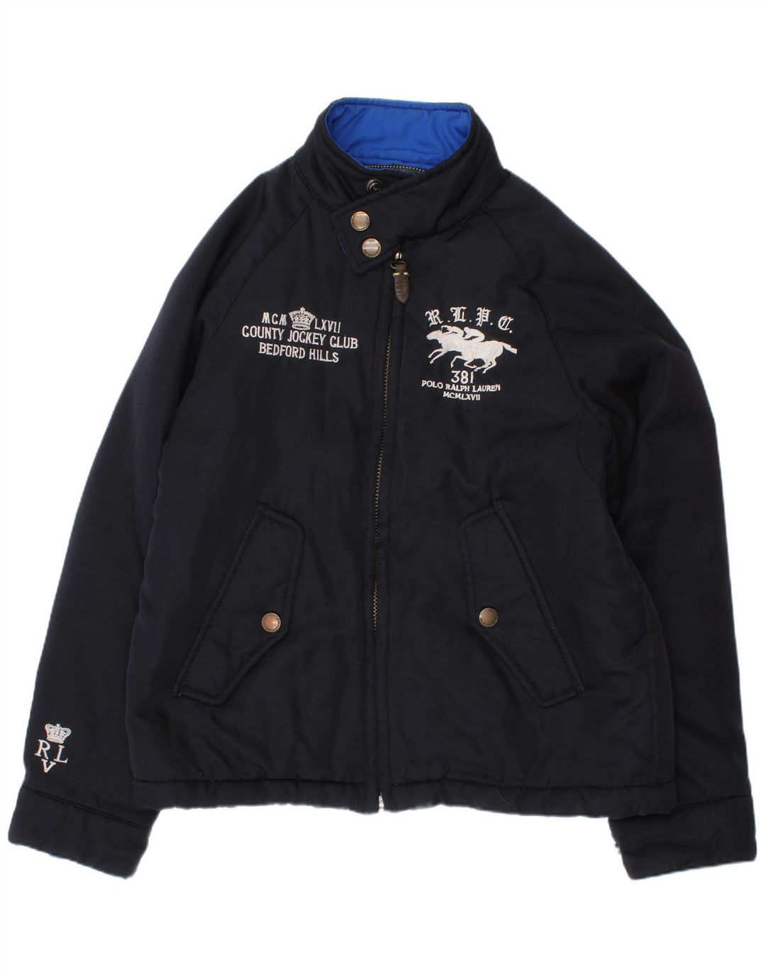 Polo Ralph Lauren Veste Harrington graphique pour garçon 7-8 ans Petit bleu marine