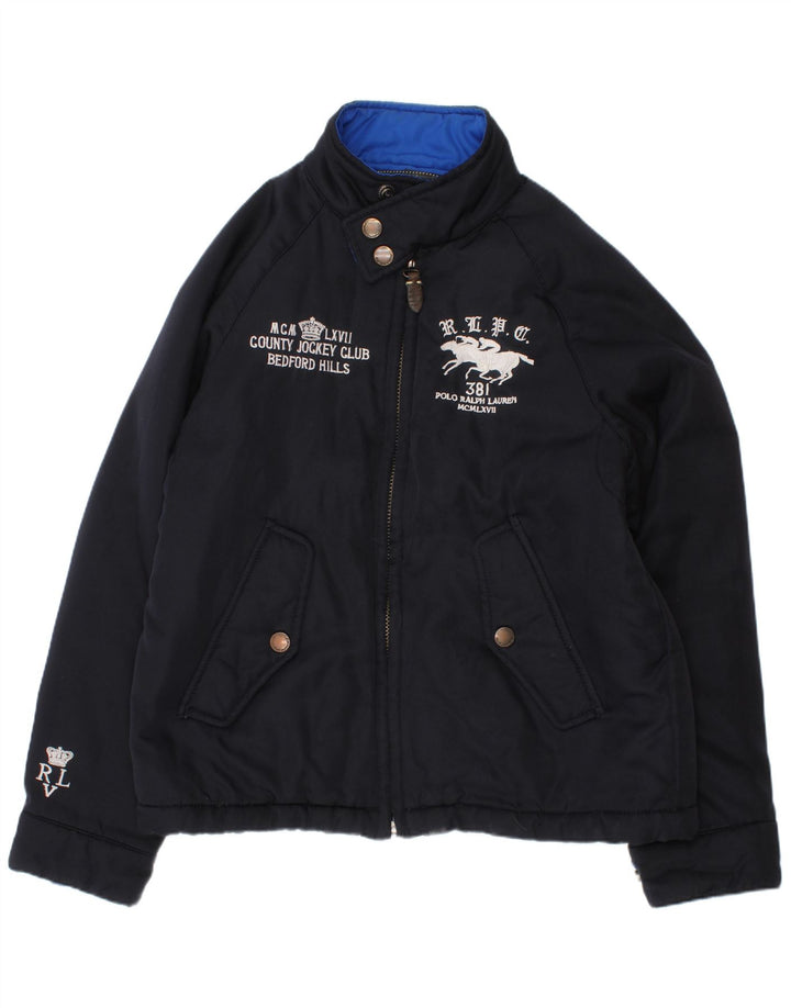 Polo Ralph Lauren Veste Harrington graphique pour garçon 7-8 ans Petit bleu marine