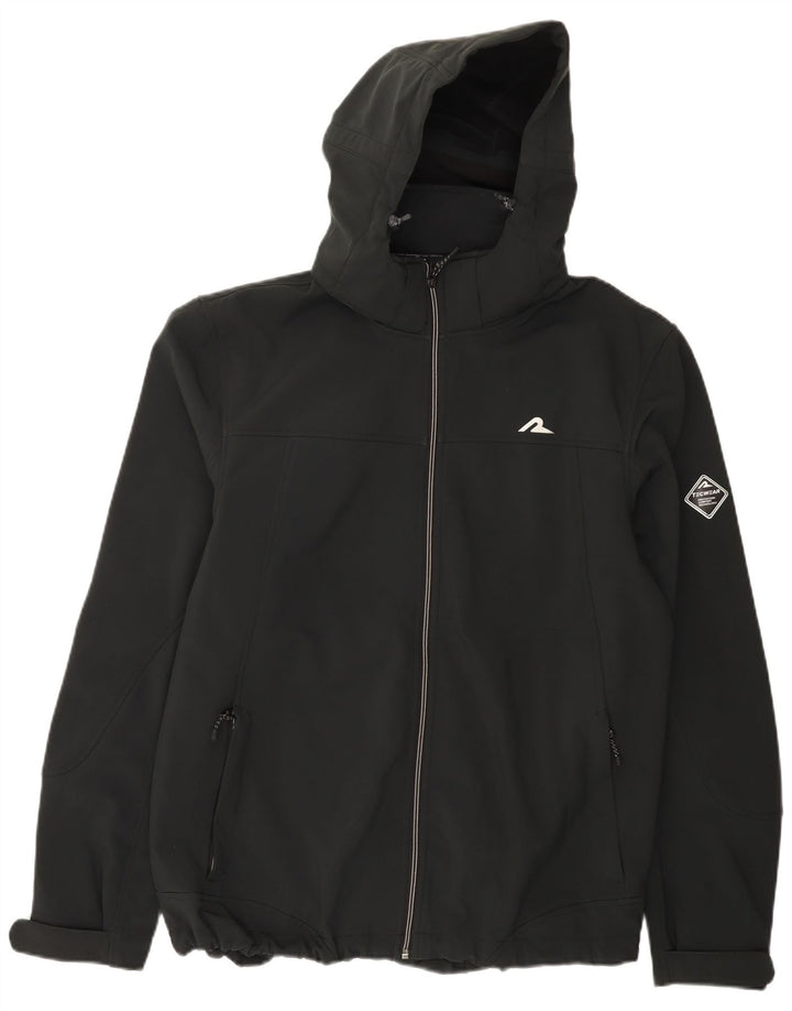 Rodeo Veste coupe-vent à capuche pour homme UK 42 XL Noir Polyester