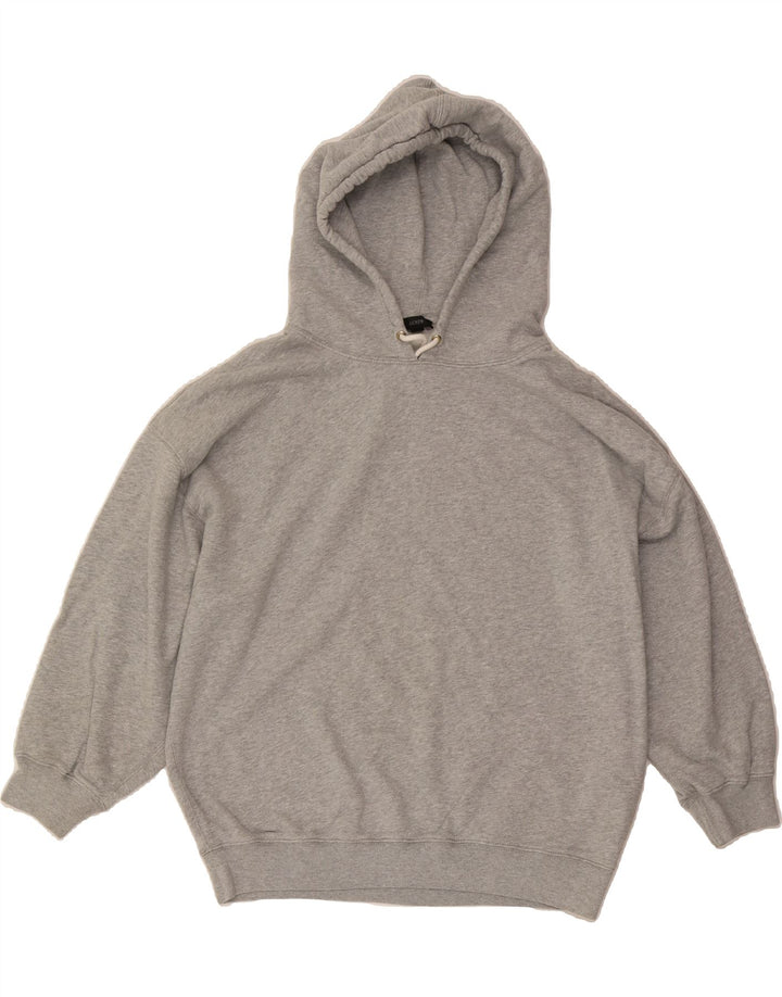 J. CREW Womens Oversized Hoodie Jumper UK 14 Medium Grey Cotton Vintage J. Crew and Second-Hand J. Crew from Messina Hembry 